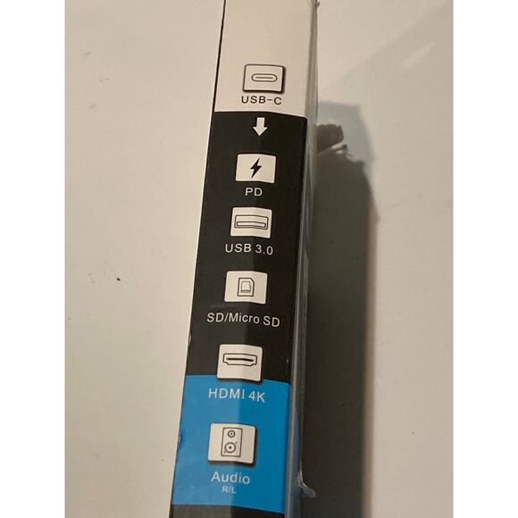 USB C 3.0 Hub 8 in 1 Adapter Cardreader Audio HD 4K - Picture 7 of 11